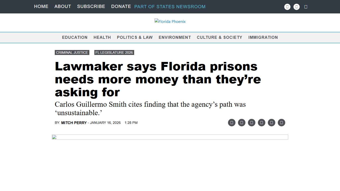 Lawmaker says Florida prisons needs more money than they're asking for • Florida Phoenix